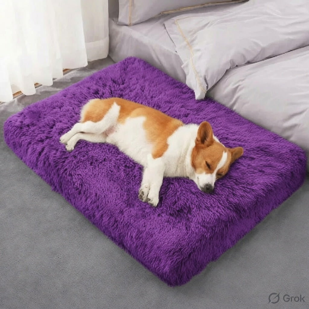 Premium Orthopedic Memory Foam Pet Bed | Plush Wave Deep Sleep Square Sofa Bed for Dogs & Cats| Washable and Double Layered| Egg Crate Foam Support|