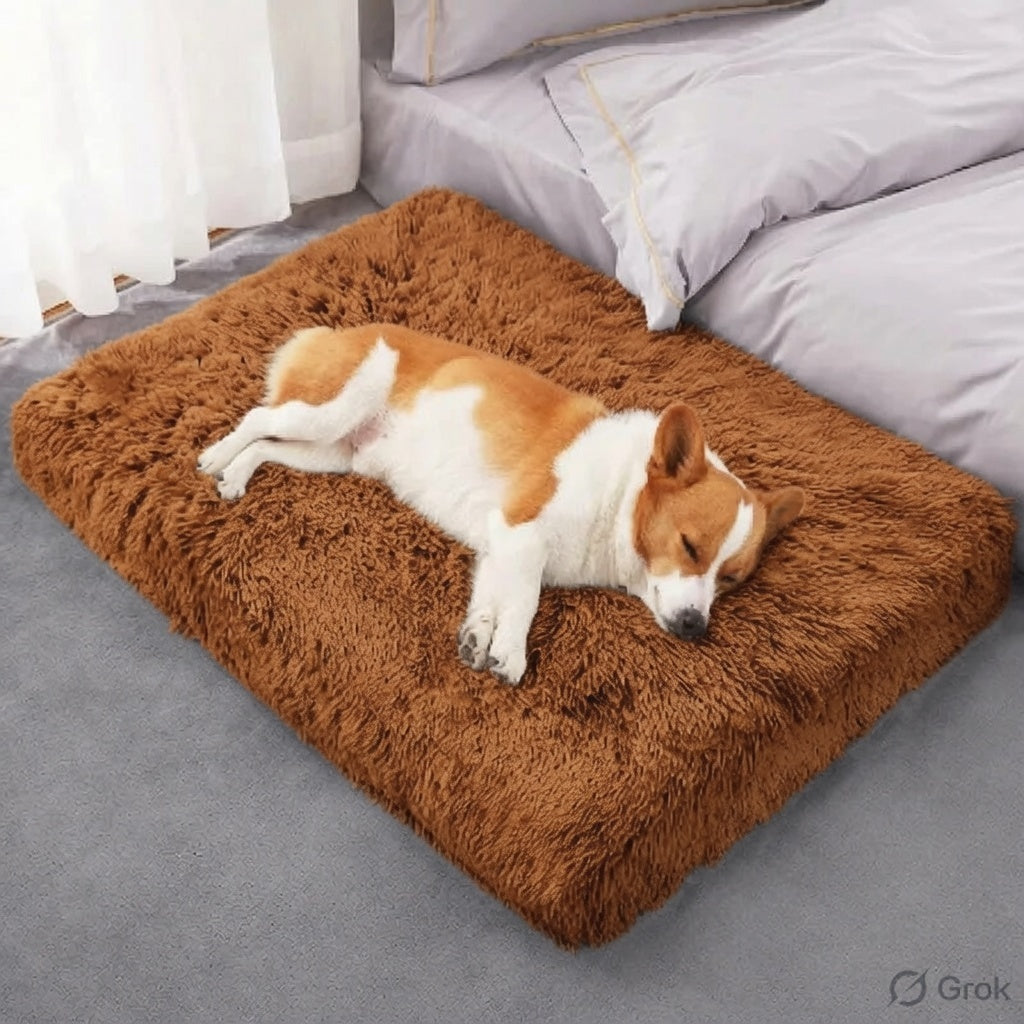 Premium Orthopedic Memory Foam Pet Bed | Plush Wave Deep Sleep Square Sofa Bed for Dogs & Cats| Washable and Double Layered| Egg Crate Foam Support|