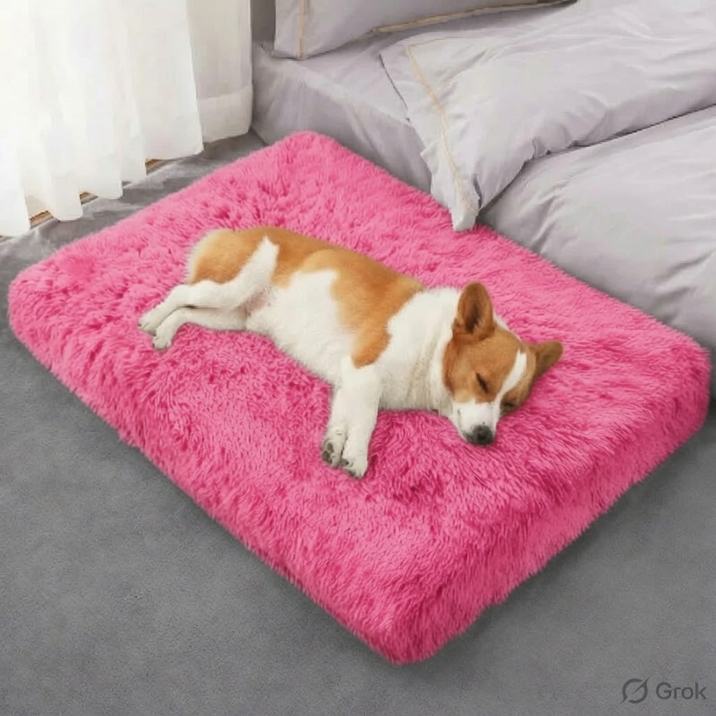Premium Orthopedic Memory Foam Pet Bed | Plush Wave Deep Sleep Square Sofa Bed for Dogs & Cats| Washable and Double Layered| Egg Crate Foam Support|